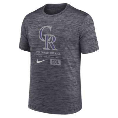 Colorado Rockies Large Logo Velocity Men's Nike MLB T-Shirt