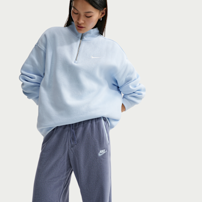 나이키 스포츠웨어 클럽 플리스 여성 미드라이즈 와이드 레그 코지 팬츠