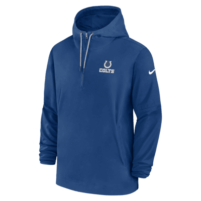 Indianapolis Colts Sideline Men's Nike NFL 1/2-Zip Hooded Jacket.