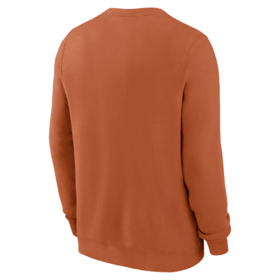 Texas Longhorns Arched Seal Men's Nike College Pullover Crew