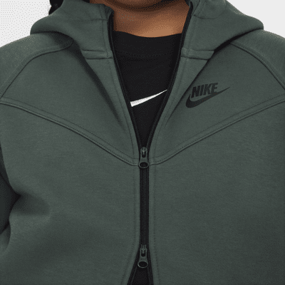 Nike Sportswear Tech Fleece Big Kids' (Girls') Full-Zip Hoodie (Extended Size)