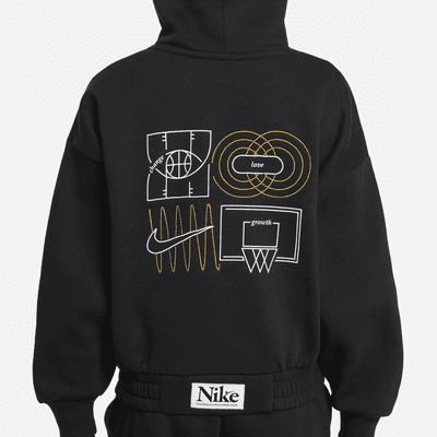 Sudadera con gorro sin cierre de básquetbol oversized para niños talla grande Nike Culture of Basketball