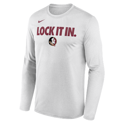 Florida State 2026 On-Court Bench Men's Nike Dri-FIT College Long-Sleeve T-Shirt