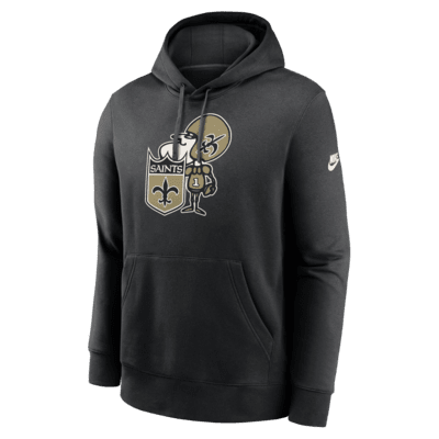 Sudadera con gorro sin cierre Nike de la NFL para hombre New Orleans Saints Rewind Club Logo