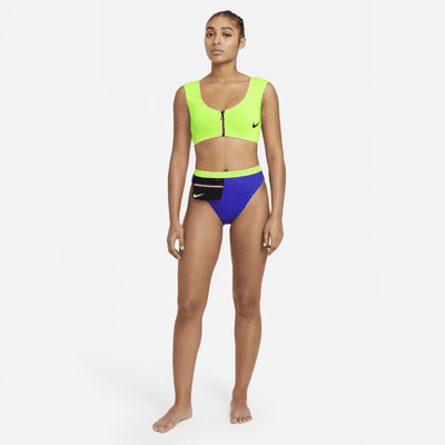 Prenda para la parte inferior de natación de cintura alta con bloques de color para mujer Nike