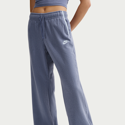 나이키 스포츠웨어 클럽 플리스 여성 미드라이즈 와이드 레그 코지 팬츠