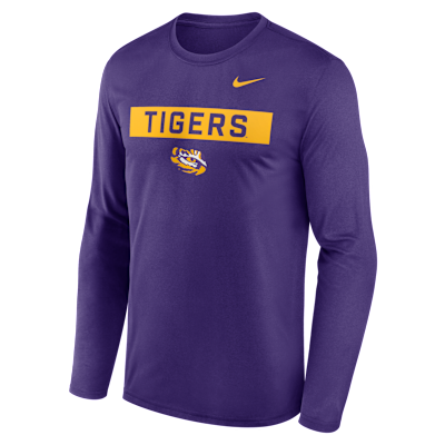 LSU Primetime Legend 2-Hit Men's Nike Dri-FIT College Long-Sleeve T-Shirt