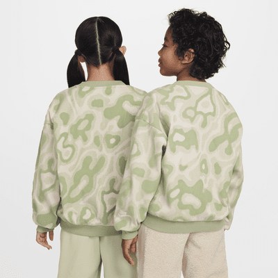 Nike Sportswear Big Kids' Oversized Fleece Crew-Neck Sweatshirt