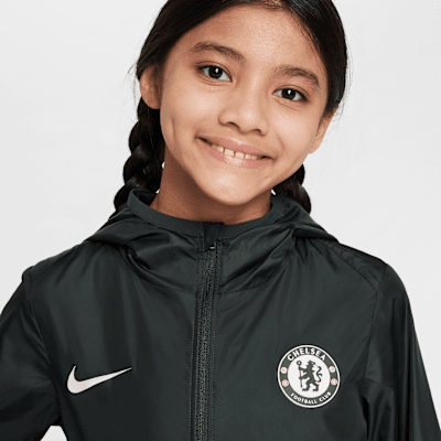 Giacca antipioggia Nike Football con cappuccio Chelsea FC Academy Pro – Ragazzo/a