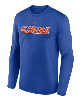 Мужская футболка Florida Courtside Basketball Shootaround Legend Jordan Brand Dri-FIT College Long-Sleeve для баскетбола