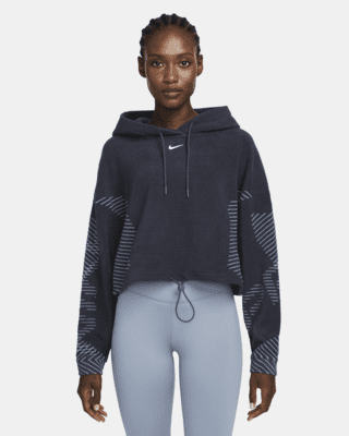 nike cropped fleece hoodie