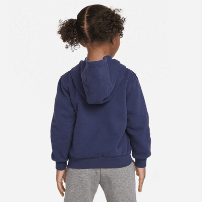 Sudadera con gorro de cierre completo para niño pequeño Nike Sportswear Club Fleece