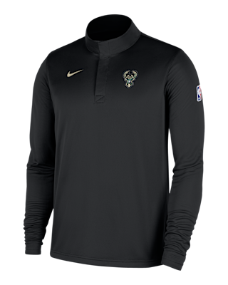 Мужские  Milwaukee Bucks Nike Dri-FIT NBA 1/4-Zip Long-Sleeve Top