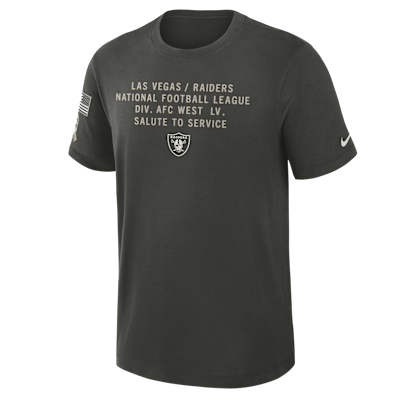 Playera Nike Dri-FIT de la NFL para hombre Las Vegas Raiders Salute to Service Slub