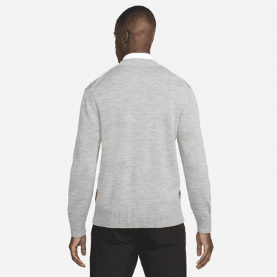Sudadera de cuello redondo de golf tejida tipo suéter para hombre Tiger Woods