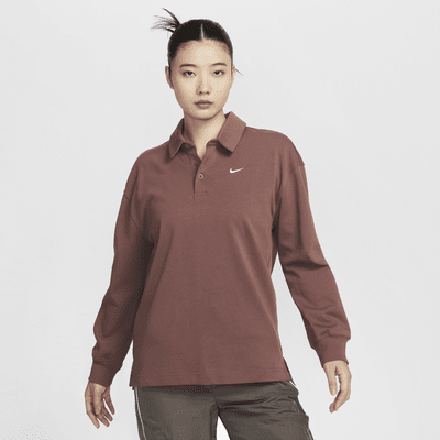 Nike Sportswear Essential 女款寬版長袖有領衫