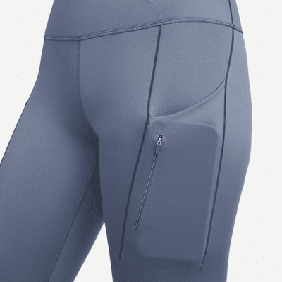 Leggings de tiro alto de 7/8 de sujeción firme con bolsillos para mujer Nike Go