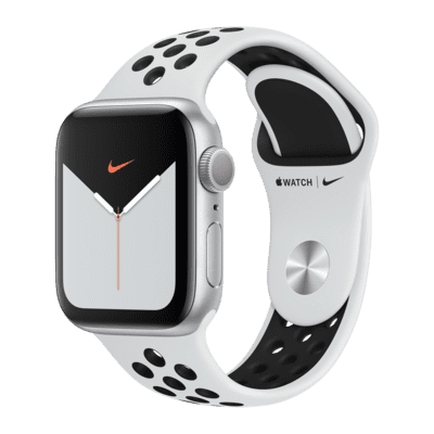 Montre à boîtier en aluminium argent 44 mm Apple Watch Nike Series 5 (GPS) avec Bracelet Sport Nike Open Box