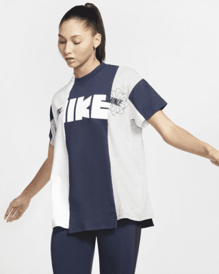 Nike sacai Tシャツ ハイブリッド  ネイビー M