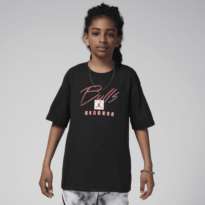 Chicago Bulls Courtside Statement Edition Nike NBA Max90-T-shirt til større børn (drenge)