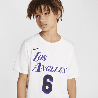 Los Angeles Lakers City Edition Older Kids' Nike NBA T-Shirt