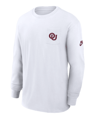 Мужская футболка Oklahoma Sooners Legacy Max90 Pocket Nike College Long-Sleeve