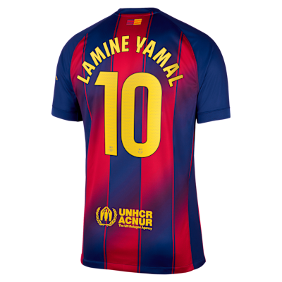 Jersey de fútbol Nike Dri-FIT del Barcelona local 2025/26 Stadium Lamine Yamal para hombre