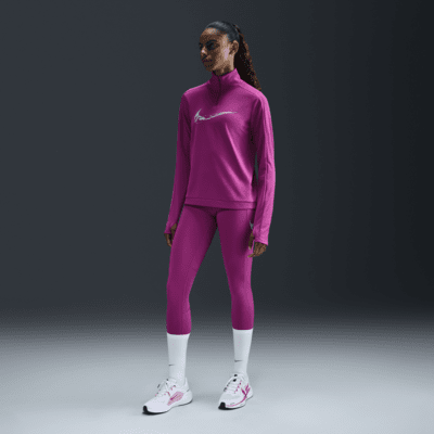 Nike Swoosh Dri-FIT-Midlayer-Laufoberteil mit Viertelreißverschluss (Damen)