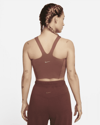 Nike Yoga Luxe Women's Shelf-bra Tank In Light Zitron,grey Fog