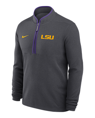 Мужские  LSU Victory Nike Dri-FIT College 1/2-Zip Long-Sleeve Top