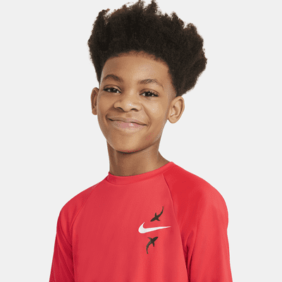 Nike Big Kids' (Boys') Short-Sleeve Hydroguard Swim Shirt. Nike.com