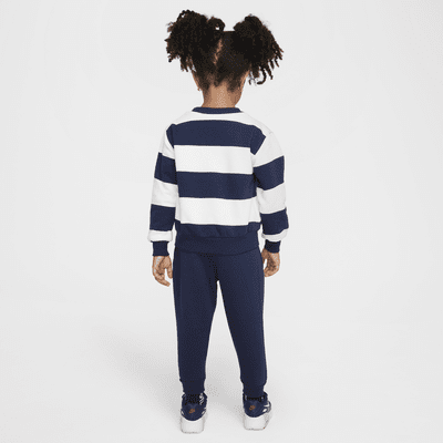 Nike Sportswear Club Toddler 2-Piece Rugby Stripe Crew Set