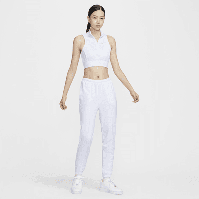 Nike Sportswear Chill Terry 女款合身短版半開襟拉鍊毛圈布背心