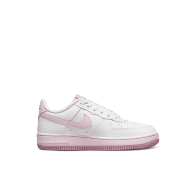Nike Kids White & Pink Air Force 1 Big Kids Sneakers