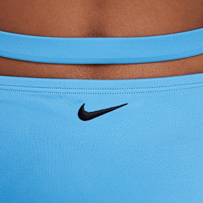 Natación Nike Conjunto de top cropped de manga larga y parte de abajo de tiro alto para niña talla grande