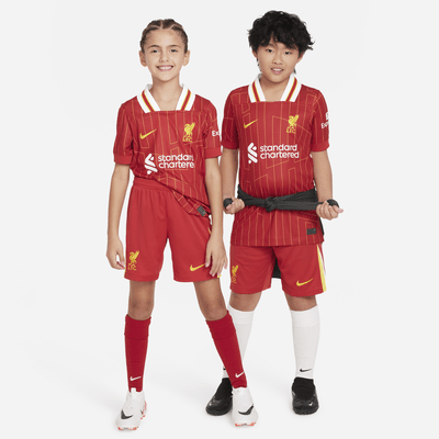 Liverpool F.C. 2024/25 Stadium Home Older Kids' Nike Dri-FIT Football Replica Shorts