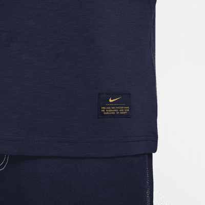 Haut en maille à manches courtes Nike Life pour homme