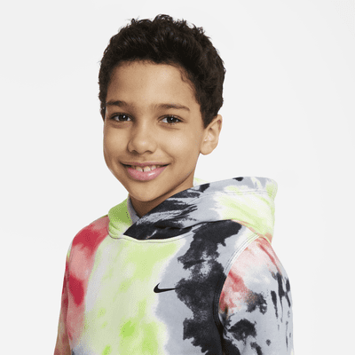 Nike Sportswear Club Big Kids' Tie-Dye Pullover Hoodie