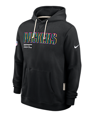 Мужское худи Green Bay Packers Crucial Catch Sideline Nike Dri-FIT NFL Pullover Hoodie