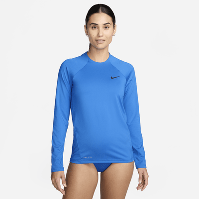 Camiseta Hydroguard de natación de manga larga para mujer Nike Essential