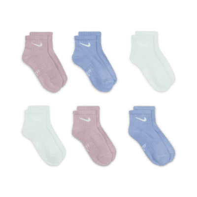 Nike Dri-FIT Performance Basics Little Kids' Ankle Socks (6 Pairs)