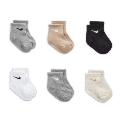 Conjunto de calcetines al tobillo (seis pares) para niños pequeños Nike ...