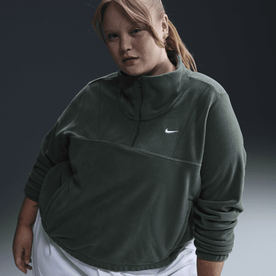 Nike One Women's Therma-FIT Oversized 1/2-Zip Fleece Top (Plus Size)