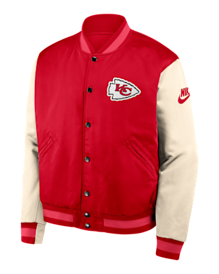 Мужская куртка Kansas City Chiefs Rewind Legacy Nike NFL Full-Snap Bomber