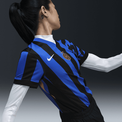 Jersey de fútbol Nike Dri-FIT Replica para mujer Inter Milan 2024/25 Stadium Home