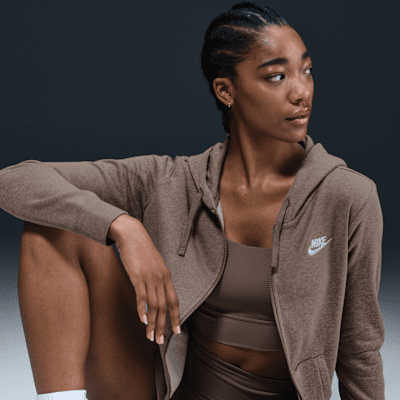 Sudadera con gorro de cierre completo para mujer Nike Sportswear Club Fleece