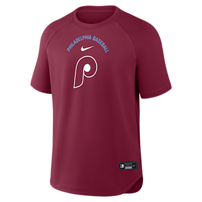 Playera Nike Dri-FIT de la MLB para hombre Philadelphia Phillies Authentic Collection Batting Practice Pregame
