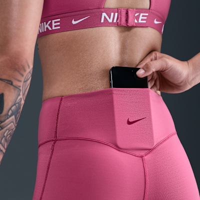 Shorts de ciclismo de tiro alto de 13 cm sin costura frontal para mujer Nike Universa