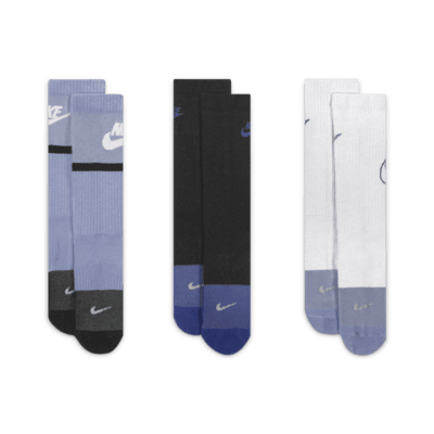 Nike Everyday Kids' Cushioned Crew Socks (3 Pairs)