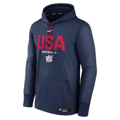 USA Baseball 2026 World Baseball Classic Authentic Collection Men's Nike Therma Pullover Hoodie